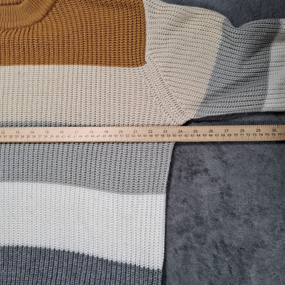 Debut Sweater Top Small Color Blocking Oversized Soft Balloon Sleeve - Picture 2 of 6